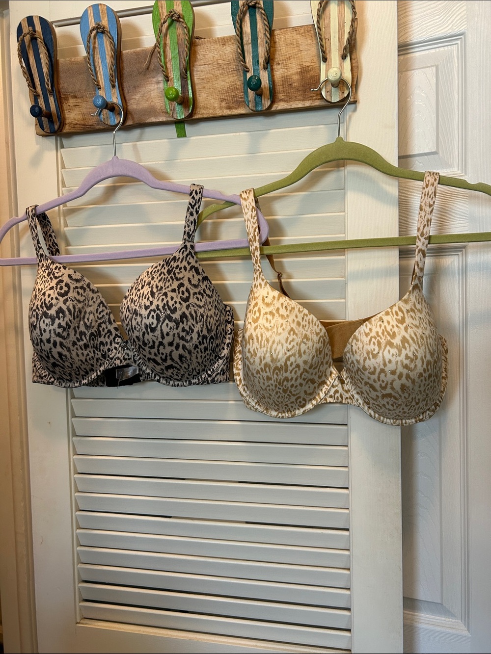 Victoria Secret Leopard Print Underwire Bra - Taupe and Beige